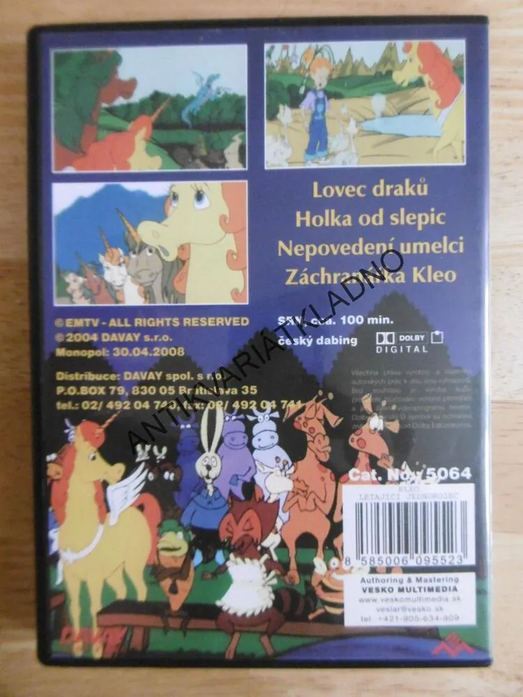 KLEO, LÉTAJÍCÍ JEDNOROŽEC, DVD FILM