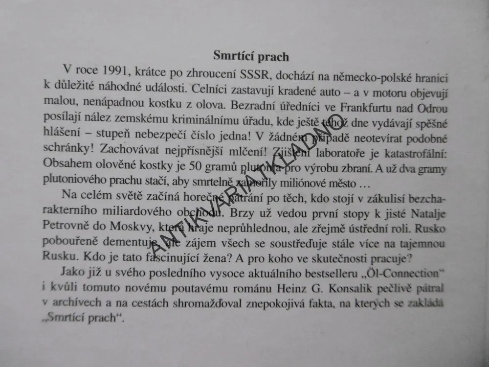 SMRTÍCÍ PRACH, H.G. KONSALIK, **an