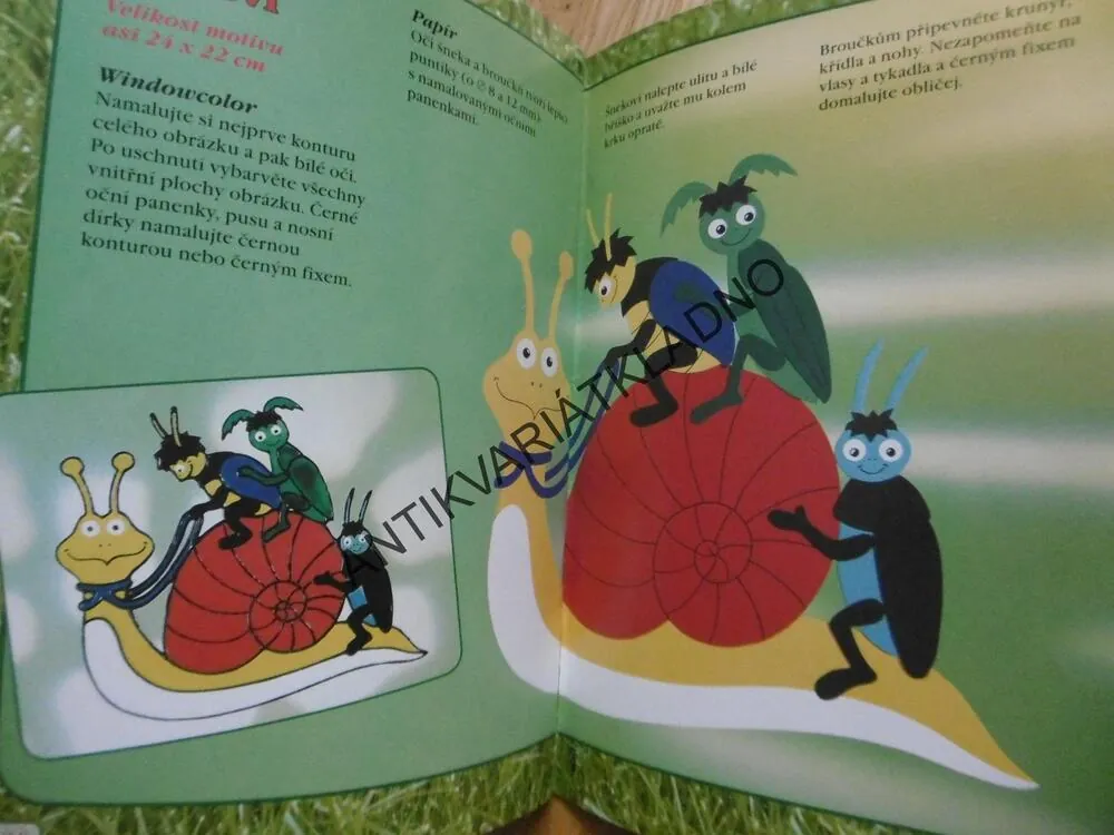 SCHOVÁVANÁ V TRÁVĚ, BROUČCI Z WINDOWCOLOR A PAPÍRU, **an