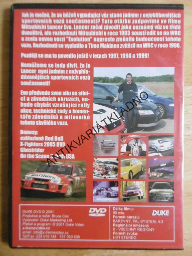MITSUBISHI LANCER EVO, DVD FILM DOKUMENT