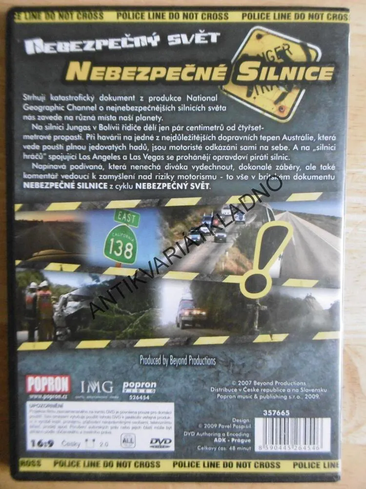 NEBEZPEČNÉ SILNICE, NEBEZPEČNÝ SVĚT, DVD FILM DOKUMENT