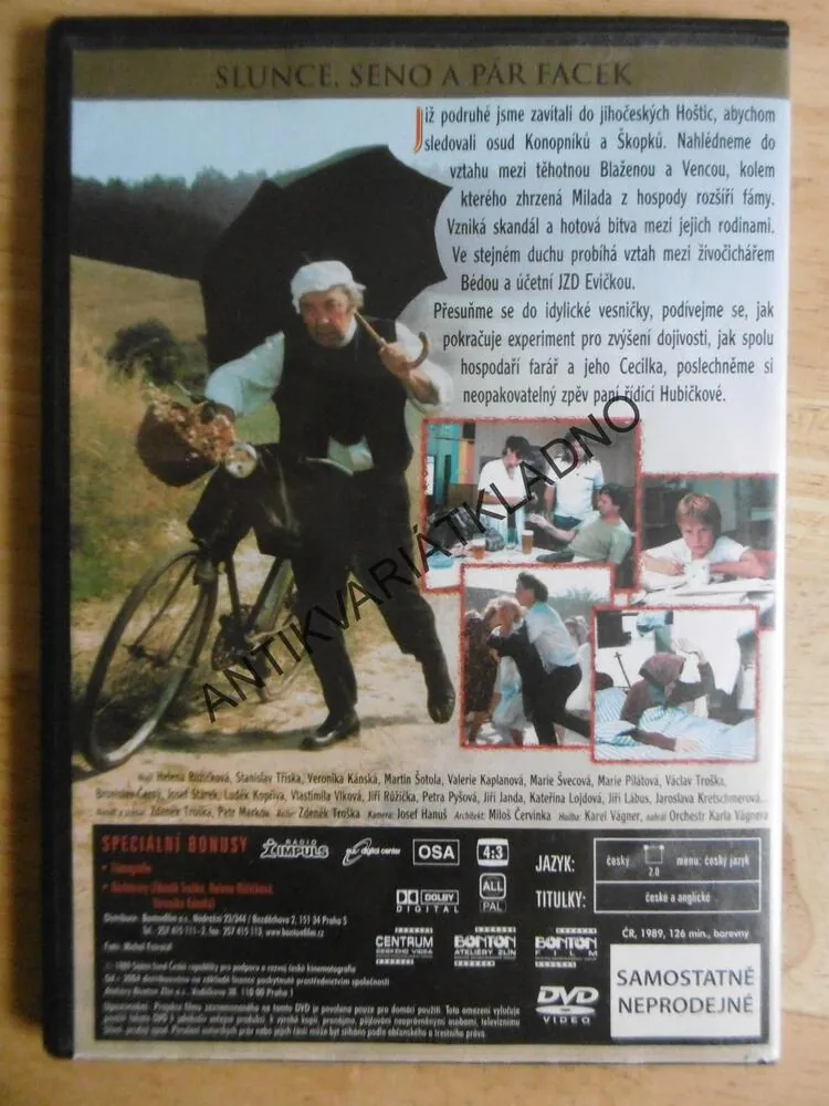 SLUNCE, SENO A PÁR FACEK, DVD FILM 
