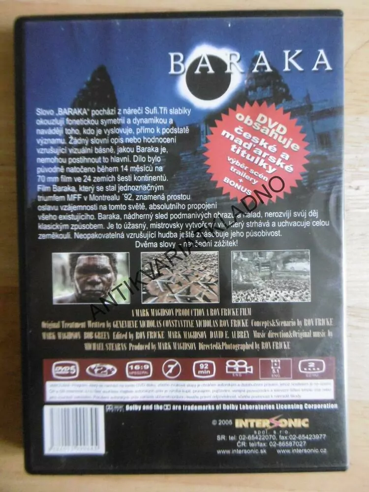 BARAKA, ODYSEA ZEMĚ, DVD FILM 