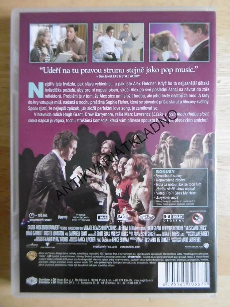 HUDBU SLOŽIL, SLOVA NAPSAL, DVD FILM