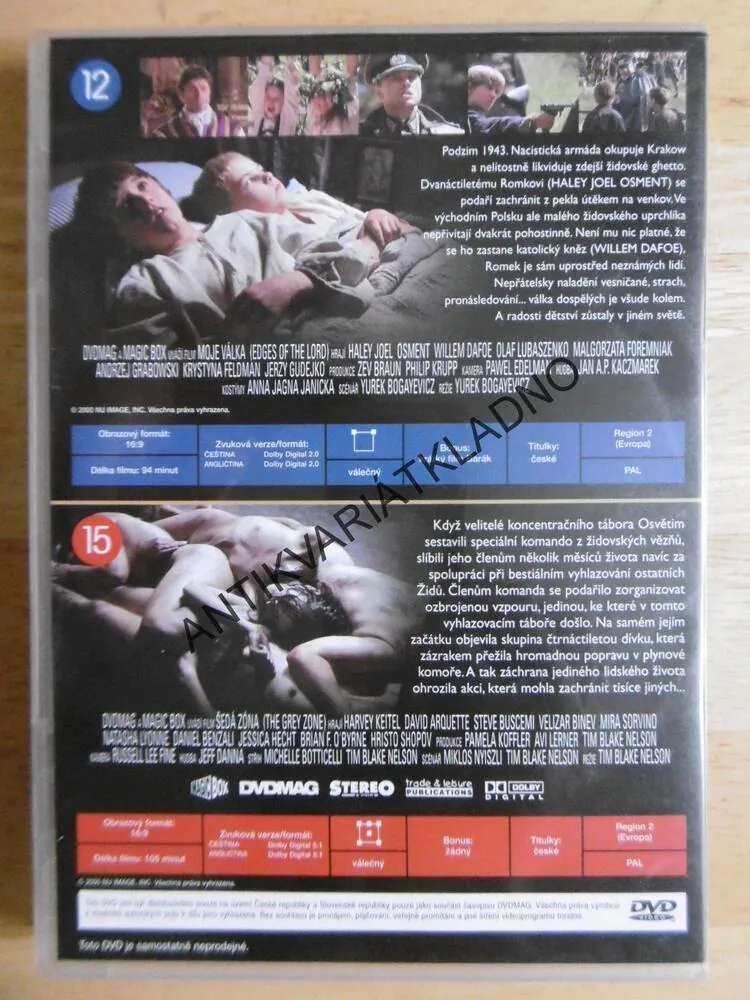 MOJE VÁLKA, ŠEDÁ ZÓNA, 2 X FILM NA JEDNOM DVD FILM