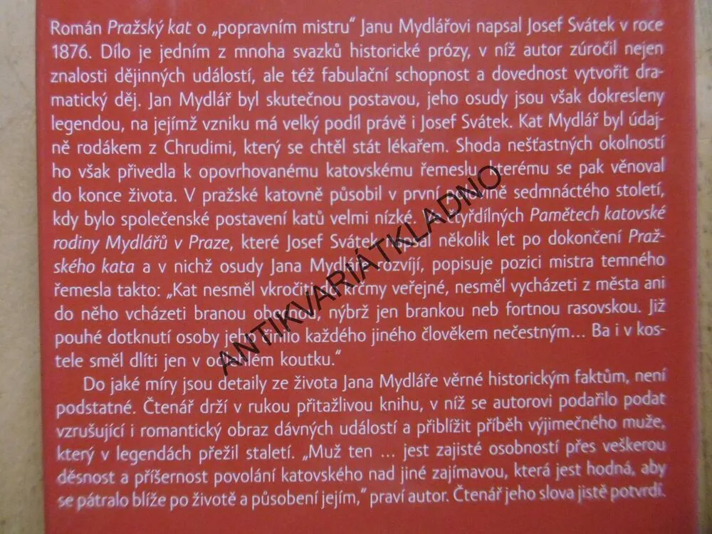 PRAŽSKÝ KAT 1-2, JOSEF SVÁTEK, **an