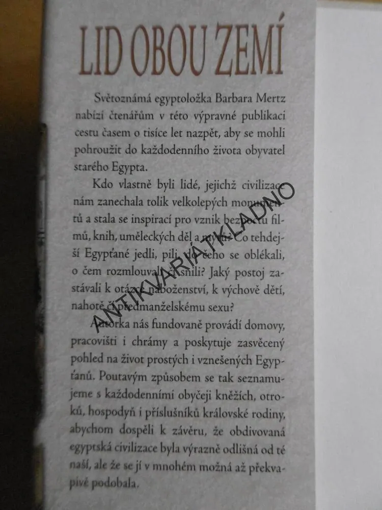 LID OBOU ZEMÍ, BARBARA MERTZ, **an