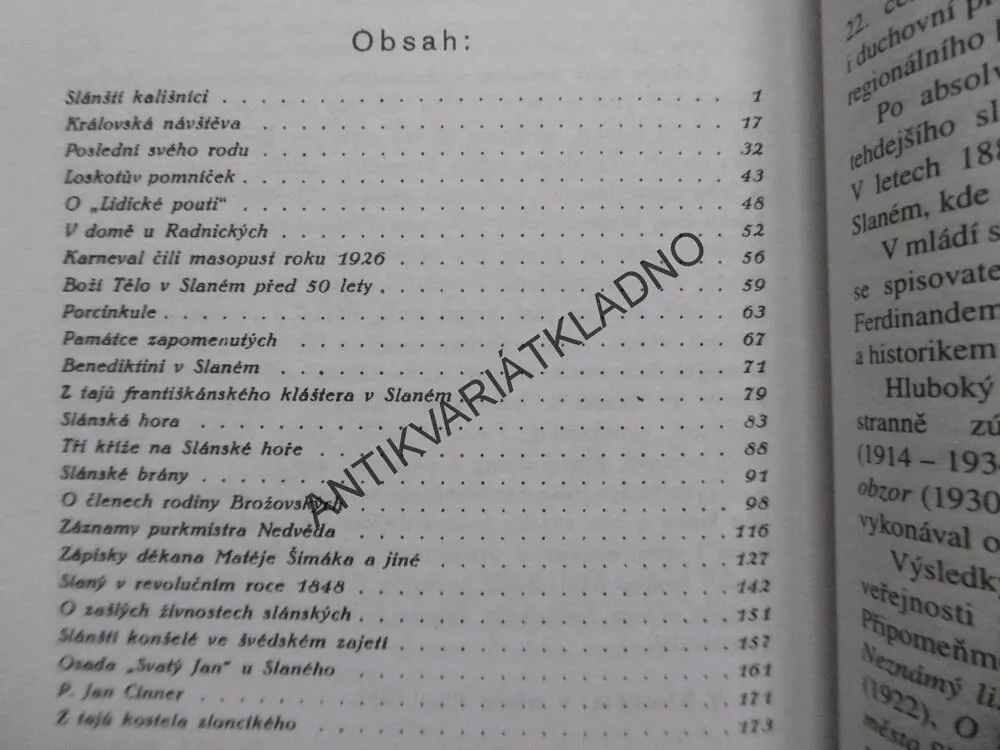 LEGENDY ZE SLANÉHO A I ZE SLÁNSKA, JINDŘICH HULÍNSKÝ, **an