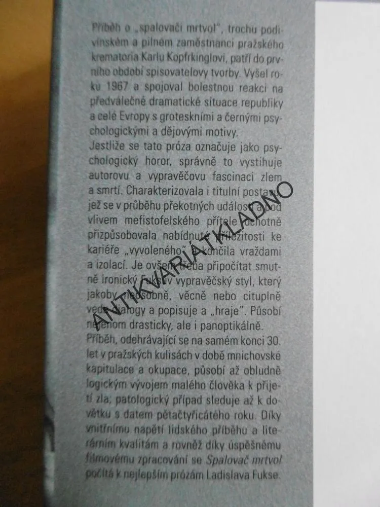 SPALOVAČ MRTVOL, LADISLAV FUKS, **an