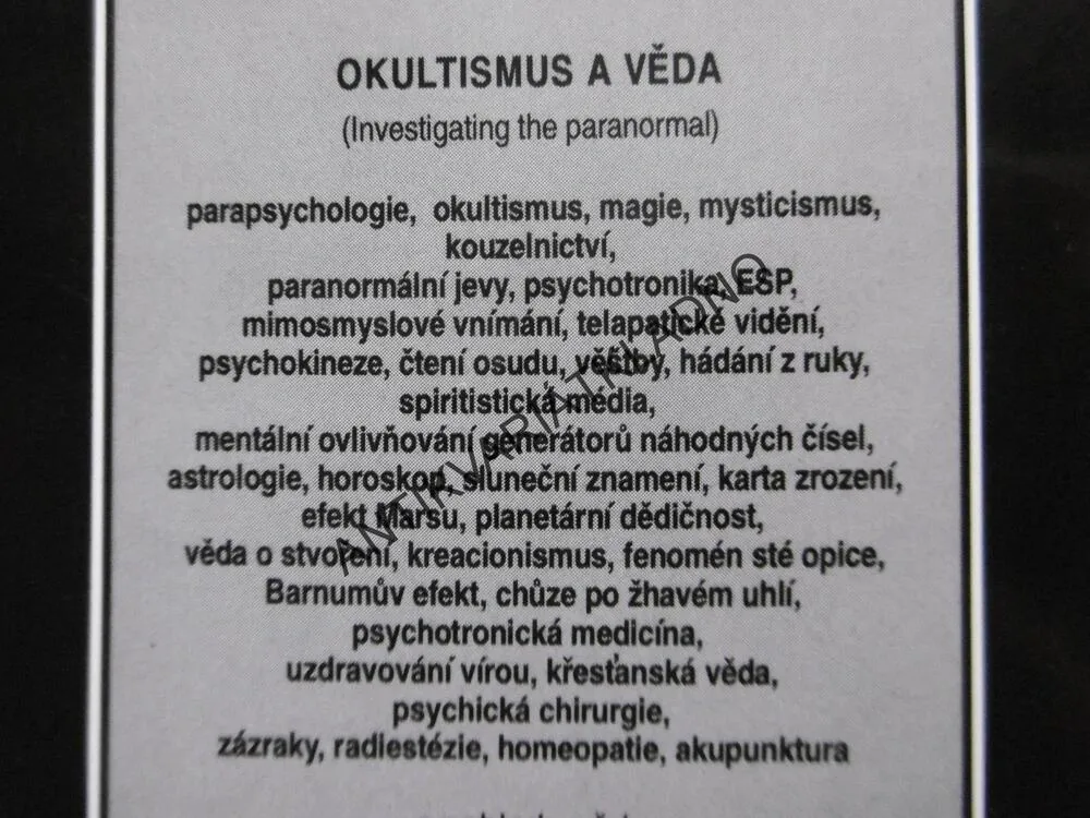 OKULTISMUS A VĚDA, PŘEKLAD SOUBORU ČLÁNKŮ Z ČASOPISU EXPERIENTIA