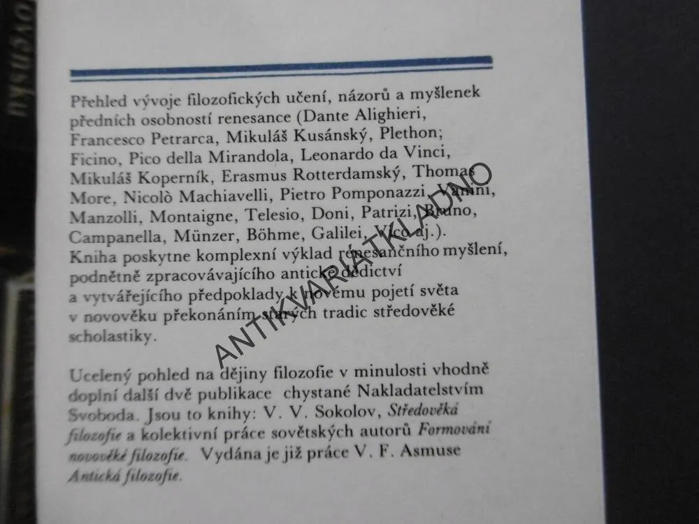 RENESANČNÍ FILOZOFIE, A.CH. GORFUNKEL, **an