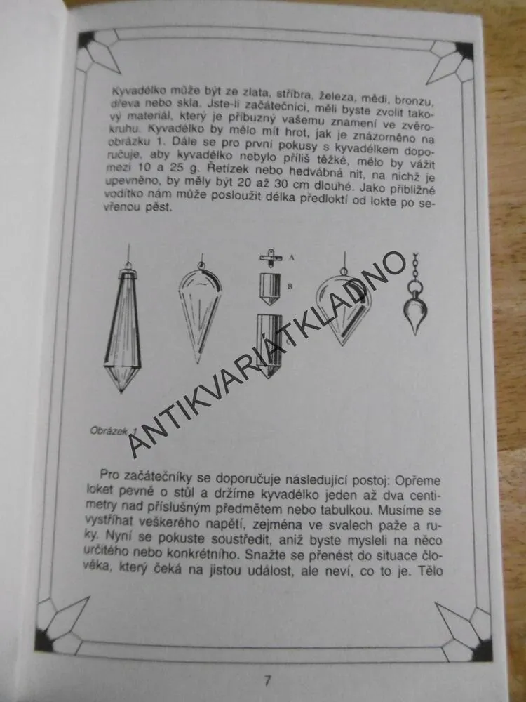 PRAKTICKÁ KNÍŽKA O SIDERICKÉM KYVADÉLKU, D. JURIAANSE, 1995 