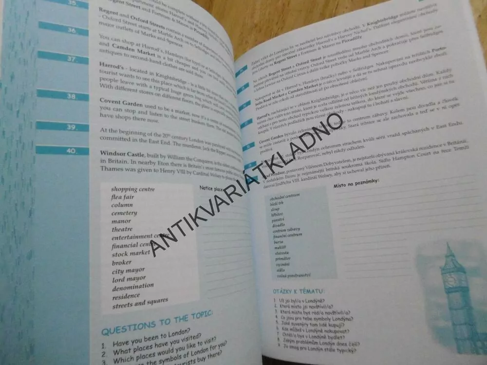 ANGLIČTINA, OTÁZKY A ODPOVĚDI ... NEJEN K MATURITĚ, INFOA, ZRCADLOVÝ TEXT,