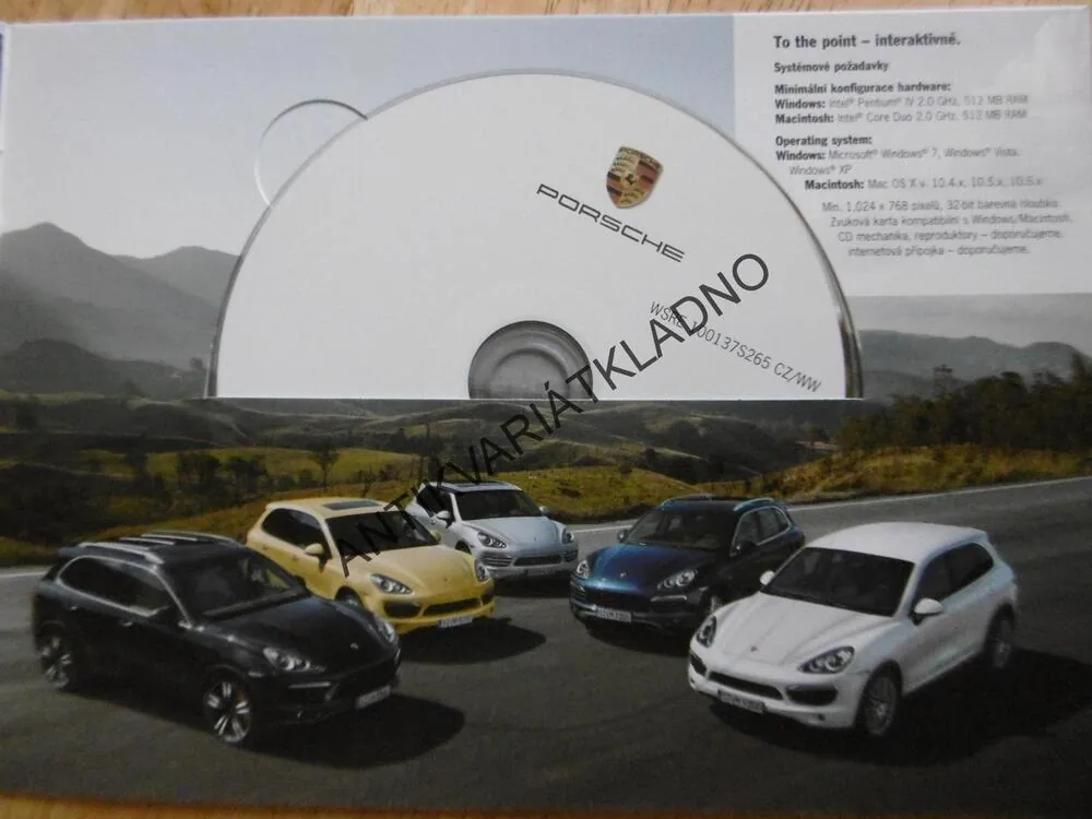 PORSCHE REKLAMNÍ BROŽURKA, ČESKY, NOVÉ MODELY CAYENNE + CD