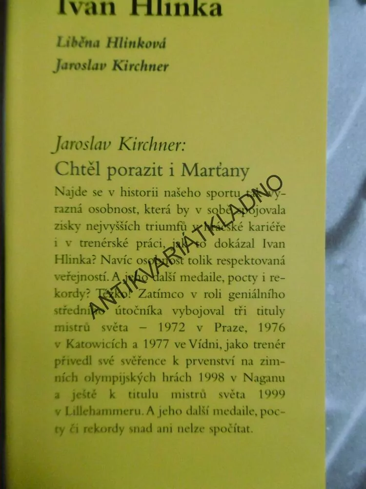 IVAN HLINKA, LIBĚNA HLINKOVÁ, ČESKÝ HOKEJ, SPORT, **an