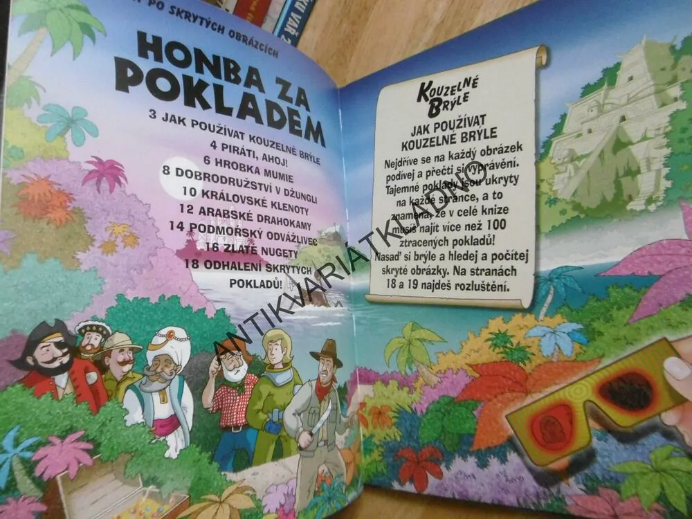HONBA ZA POKLADEM, DOBRODRUŽSTVÍ S KOUZELNÝMI BRÝLEMI, BEZ BRÝLÍ, **an