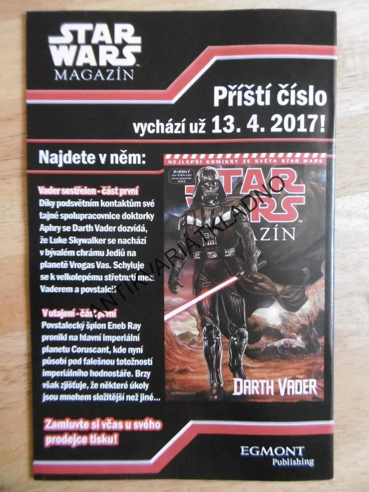 STAR WARS, MAGAZÍN, 1/2017, KOMIKS