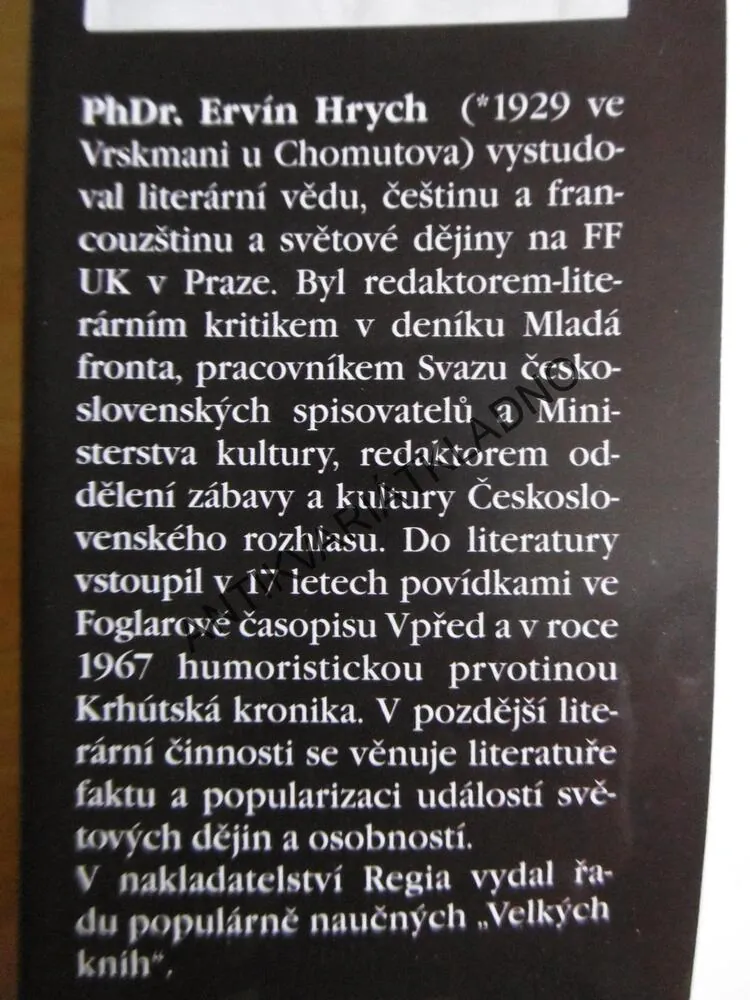 KRÁLOVSKÝ PITAVAL, ERVÍN HRYCH, ALEŠ ČESAL, **an