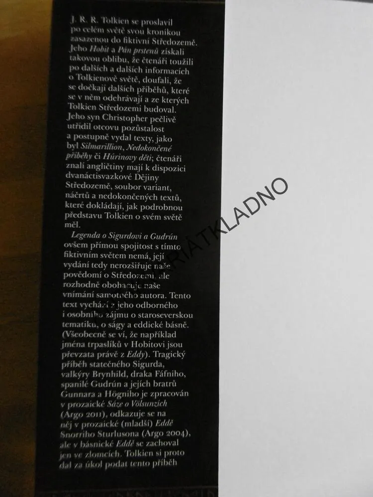 LEGENDA O SIGURDOVI A GUDRÚN, J.R.R. TOLKIEN, **an