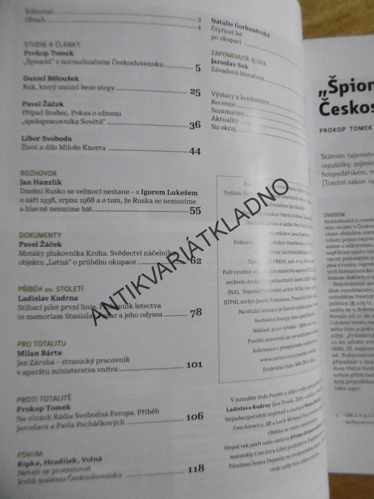 PAMĚŤ A DĚJINY, 03/2008, BEZ CD