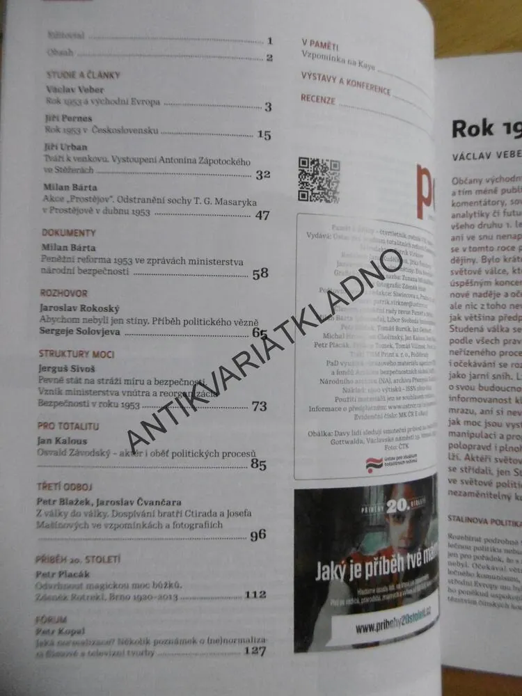 PAMĚŤ A DĚJINY, 03/2013, BEZ CD