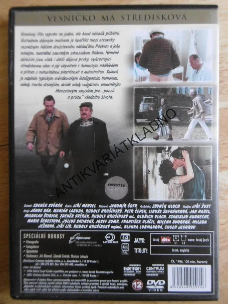 VESNIČKO MÁ STŘEDISKOVÁ, DVD FILM  ČR