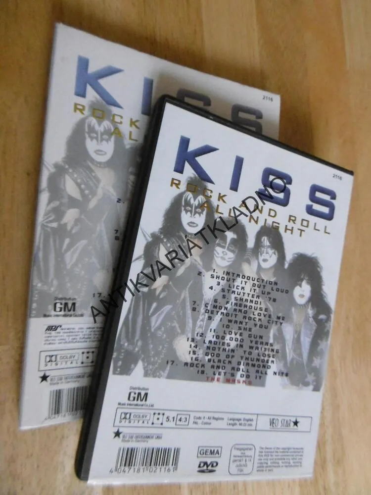 KISS, ROCK AND ROLL ALL NIGHT, DVD HUDBA