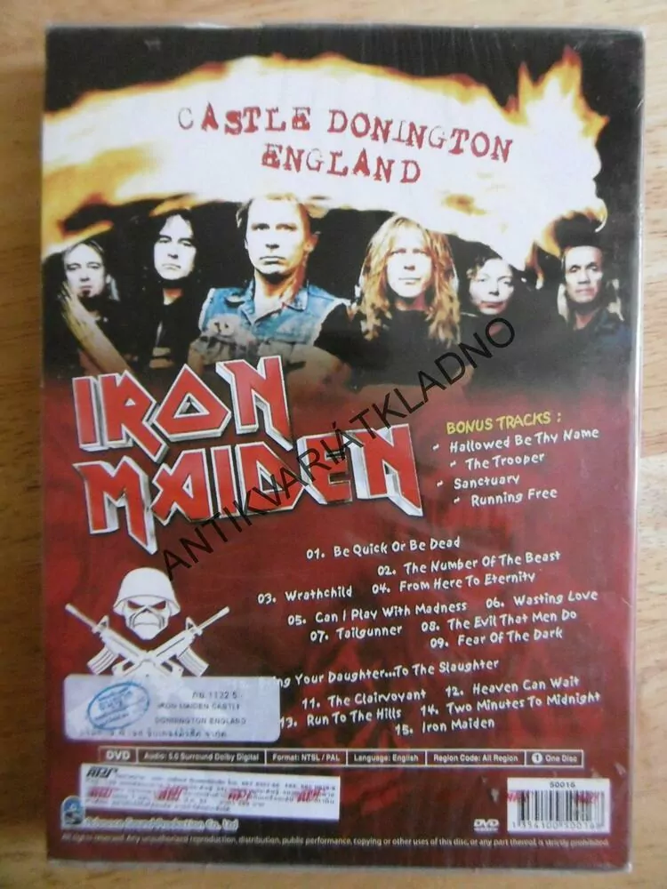 IRON MAIDEN, CASTLE DONINGTON ENGLAND, DVD HUDBA