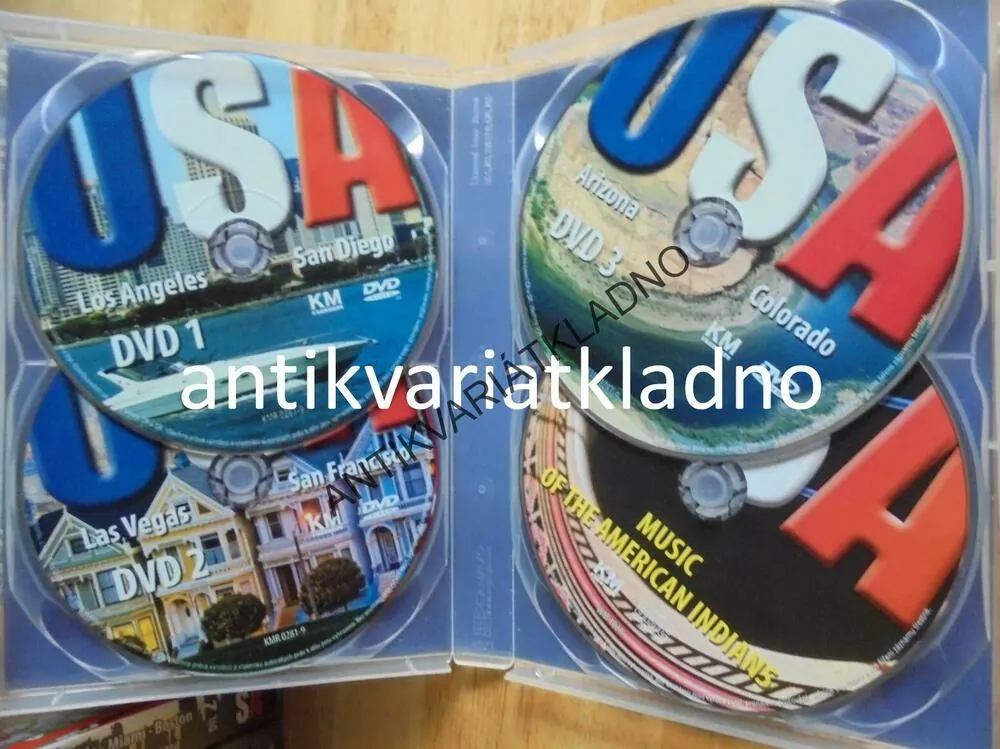 DVD DOKUMENT- USA, AMERIKA, 3 DVD + 1 CD HUDBA