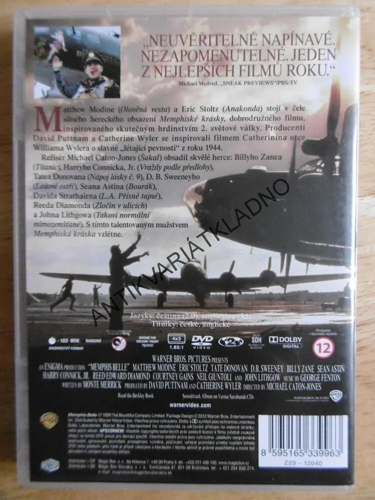 MEMPHISKÁ KRÁSKA, DVD FILM 2.SVĚT.VÁLKA