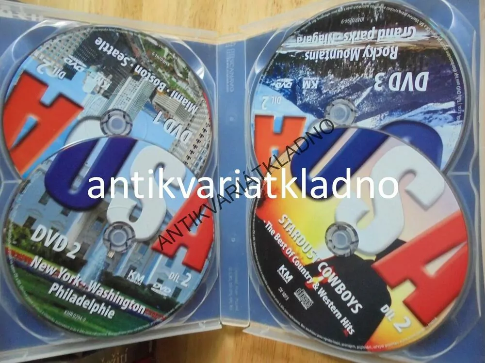 DVD DOKUMENT- USA, AMERIKA 2., 3 DVD + 1 CD HUDBA