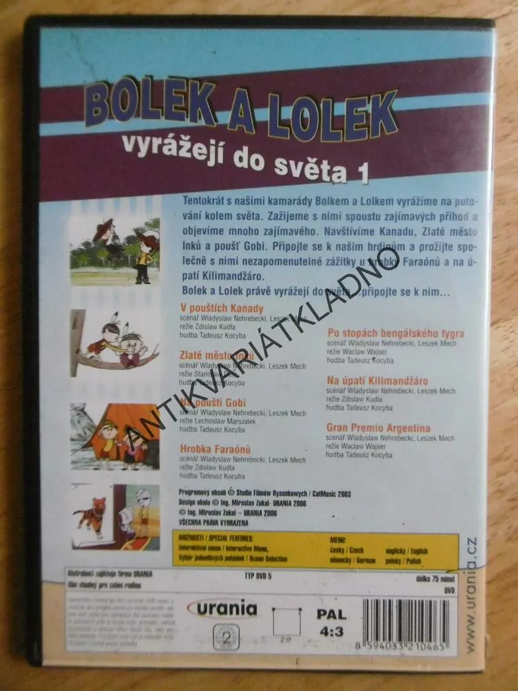 BOLEK A LOLEK VYRÁŽEJÍ DO SVĚTA 1., DVD FILM