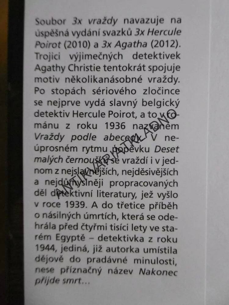 3 X VRAŽDY, HERCULE POIROT, AGATHA CHRISTIE, **an