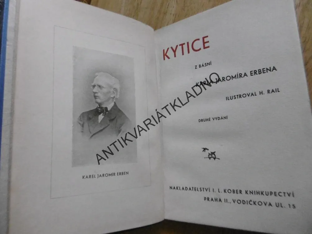 KYTICE, KAREL JAROMÍR ERBEN, H. RAIL, 2.VYDÁNÍ I.L. KOBER,**an