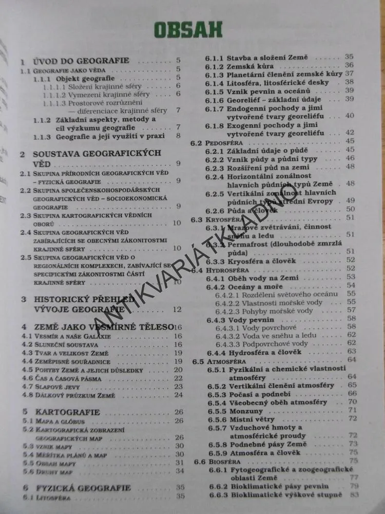 ZEMĚPIS 1. V KOSTCE PRO STŘEDNÍ ŠKOLY, KAŠPAROVSKÝ