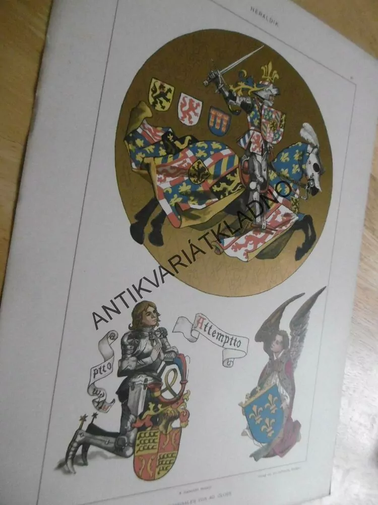 DEKORATIVNÍ TISK 1904 - HERALDIKA, ERB, ERBY,