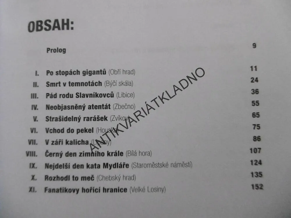 NEJDĚSIVĚJŠÍ MÍSTA ČESKÉ HISTORIE, VLADIMÍR LIŠKA, **an