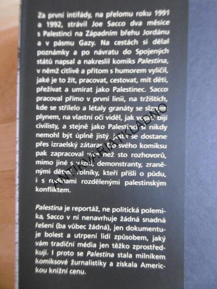 PALESTINA, JOE SACCO, KOMIKS, **an