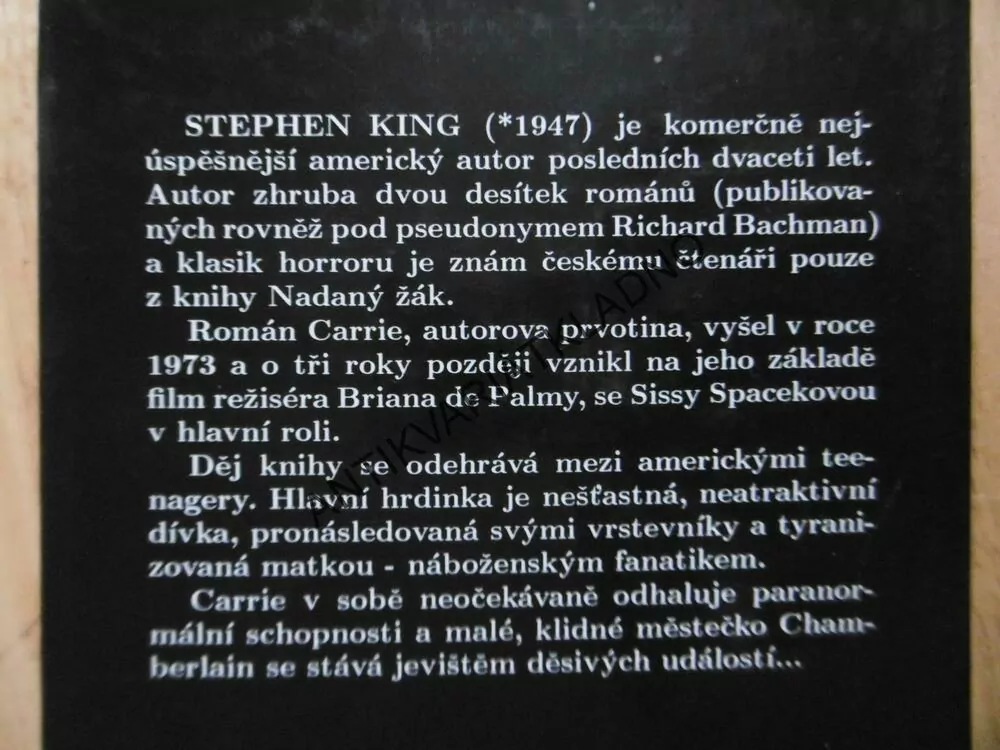 CARRIE, STEPHEN KING, 1. VYDÁNÍ, **an