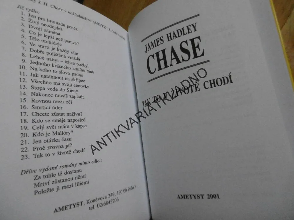TAK TO V ŽIVOTĚ CHODÍ, JAMES HADLEY CHASE, **an