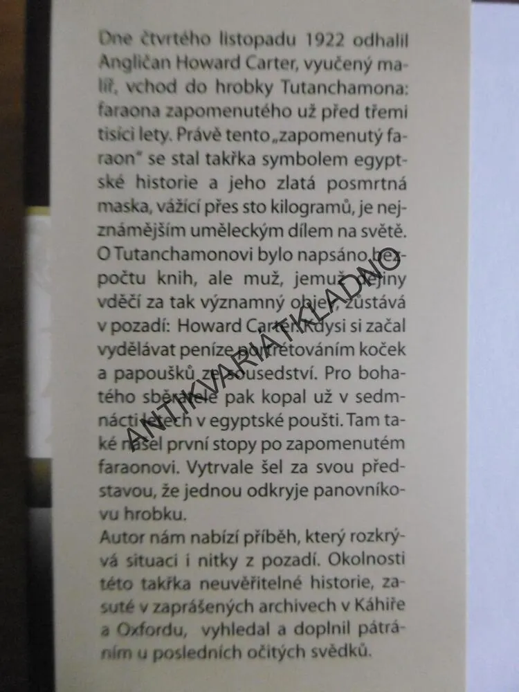ZAPOMENUTÝ FARAON, AKCE TUTANCHAMON, PHILIPP VANDENBERG, **an