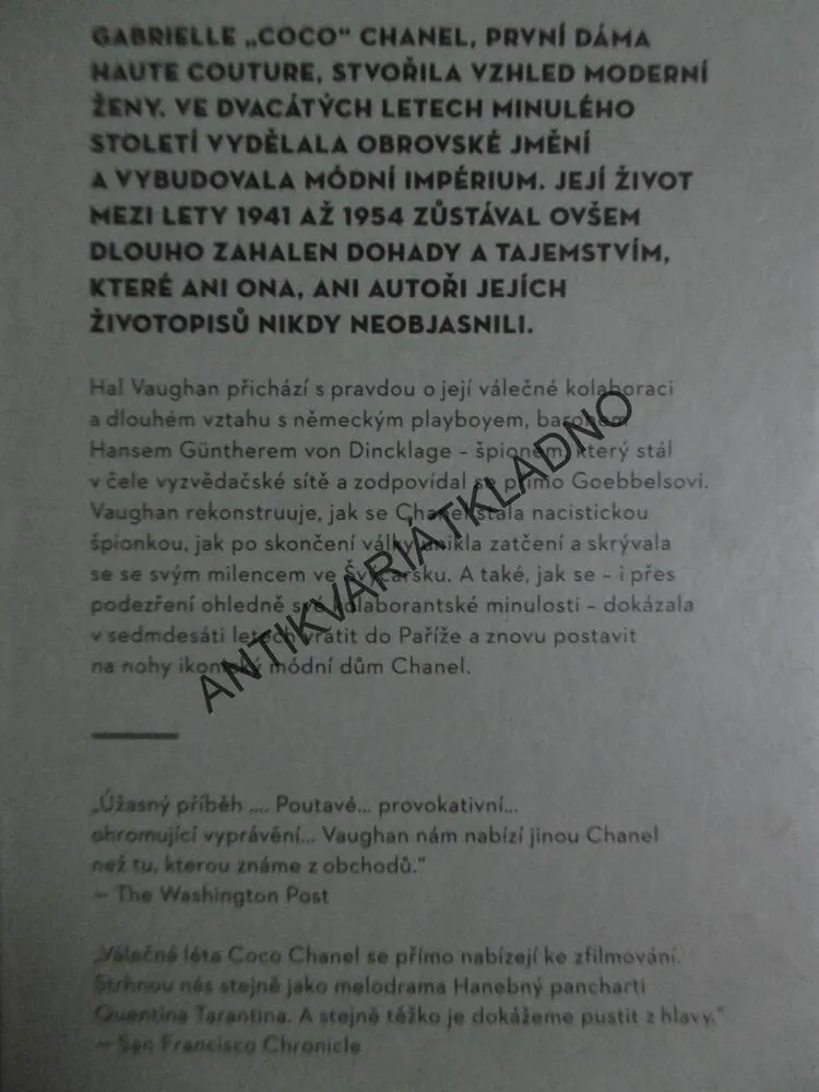 TAJNÁ VÁLKA COCO CHANEL, HAL VAUGHAN, **an