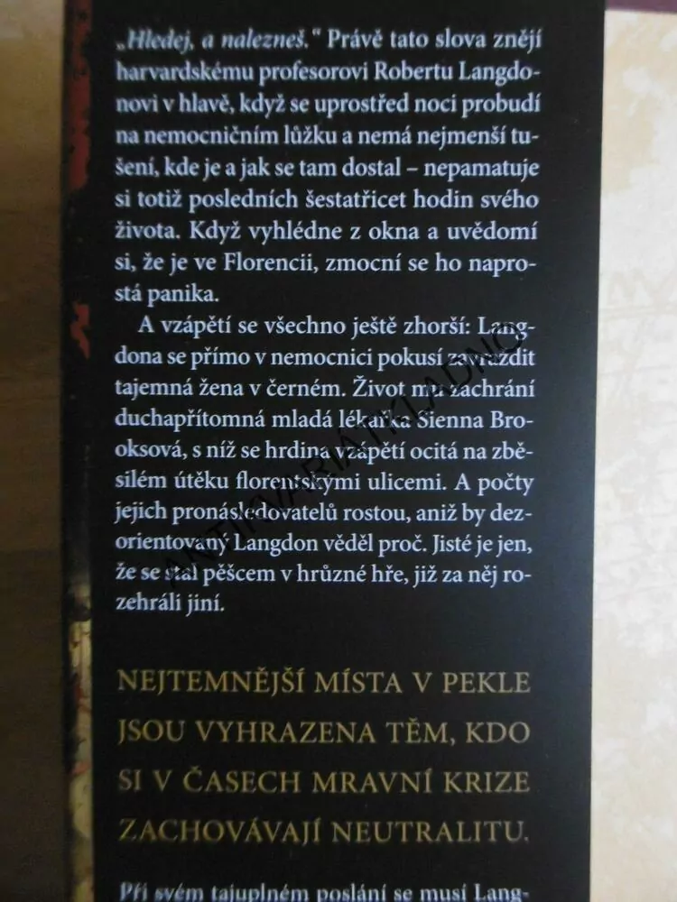 INFERNO, DAN BROWN, **an