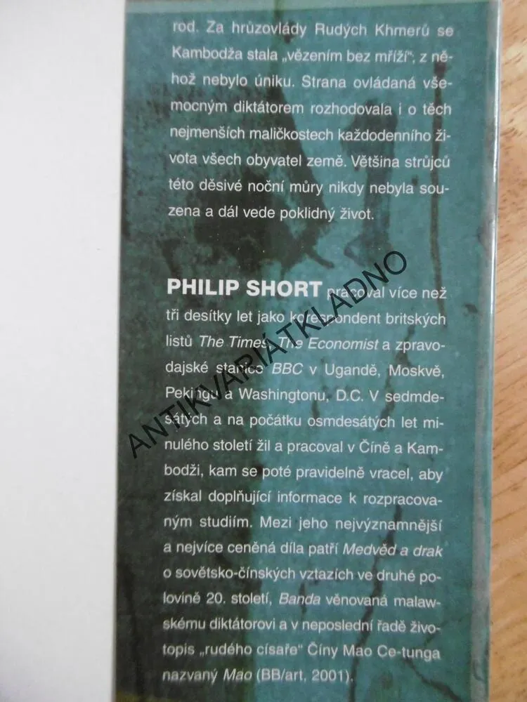 POL POT, DĚJINY ZLÉHO SNU, PHILIP SHORT,