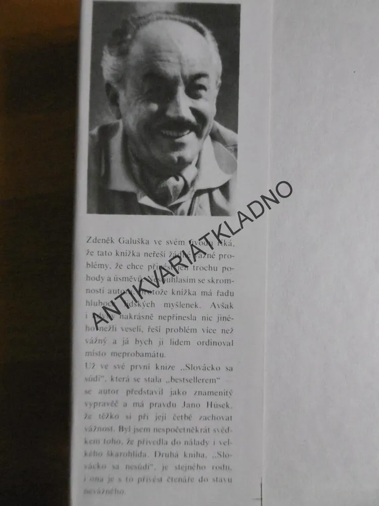 SLOVÁCKO SA NESÚDÍ, ZDENĚK GALUŠKA, 1972, **an
