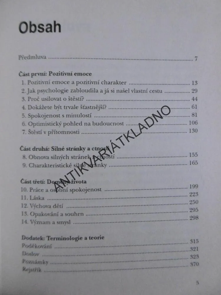 OPRAVDOVÉ ŠTĚSTÍ, POZITIVNÍ PSYCHOLOGIE V PRAXI, MARTIN SELIGMAN, **an
