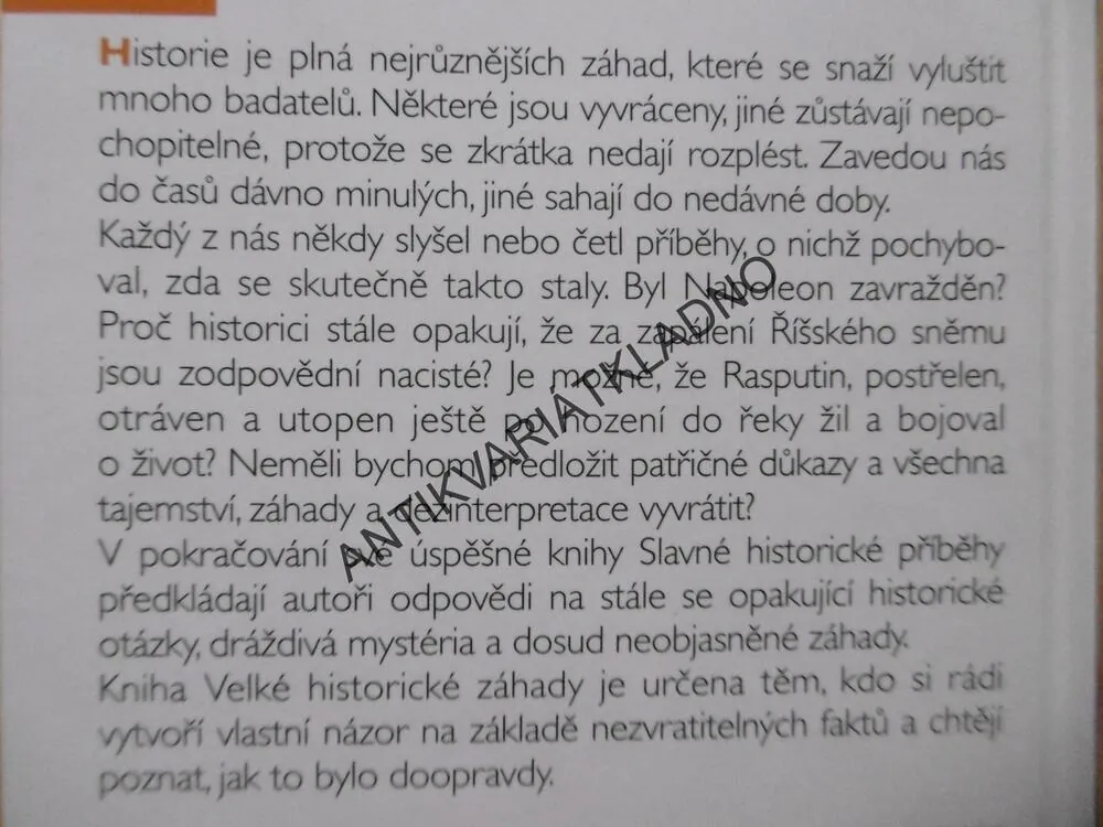 VELKÉ HISTORICKÉ ZÁHADY, JAK TO BYLO DOOPRAVDY? II., ED RAYNER, RON STANLEY, **an