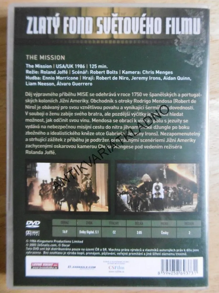 THE MISSION, DVD FILM