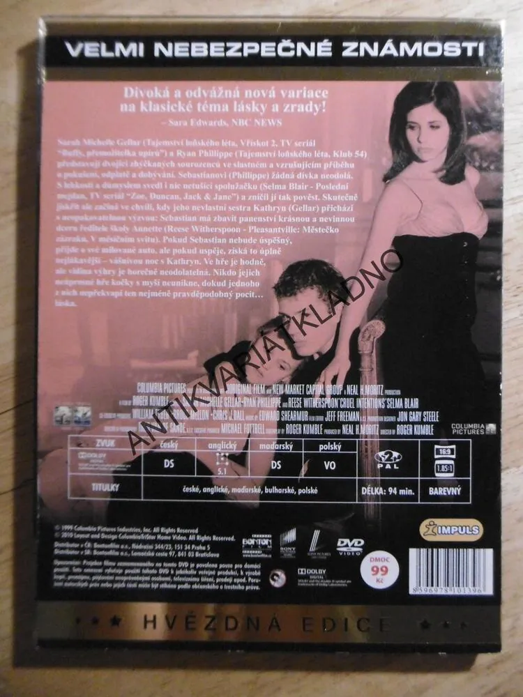 VELMI NEBEZPEČNÉ ZNÁMOSTI, DVD FILM