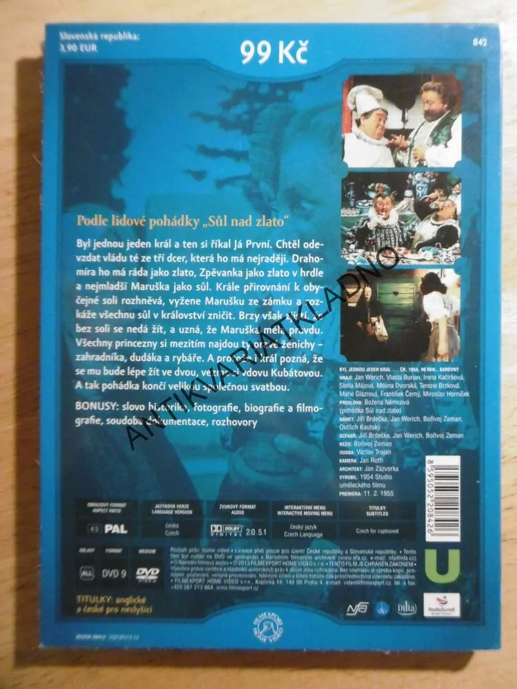 BYL JEDNOU JEDEN KRÁL, DVD FILM POHÁDKA